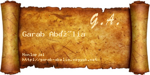 Garab Abélia névjegykártya